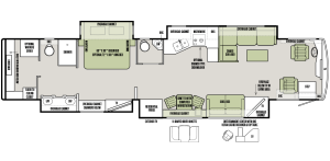 2016 Tiffin Allegro Bus 45OP Floor Plan